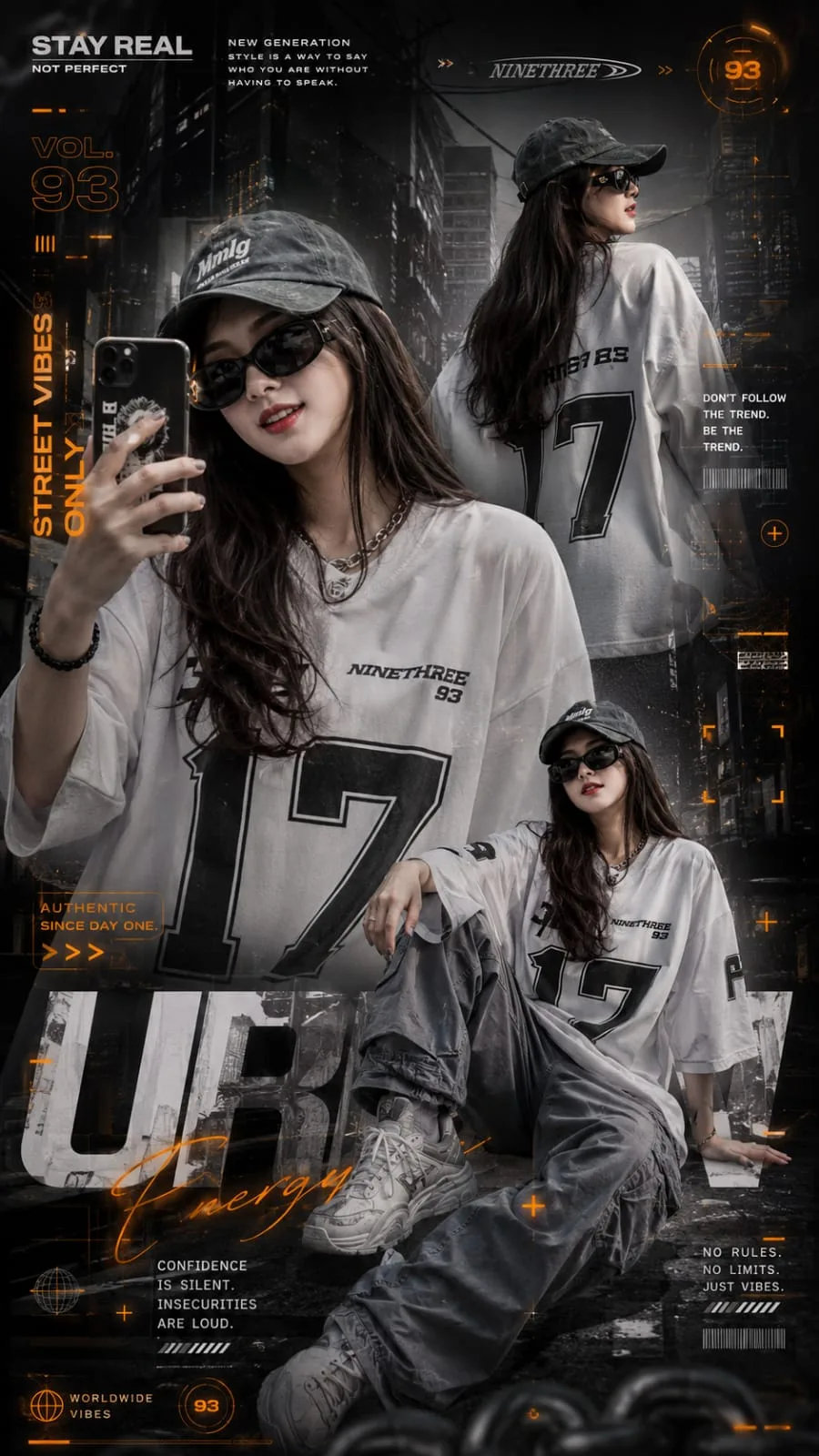 โปสเตอร์คอลลาจไซเบอร์พังก์สตรีทหรูหรา 1