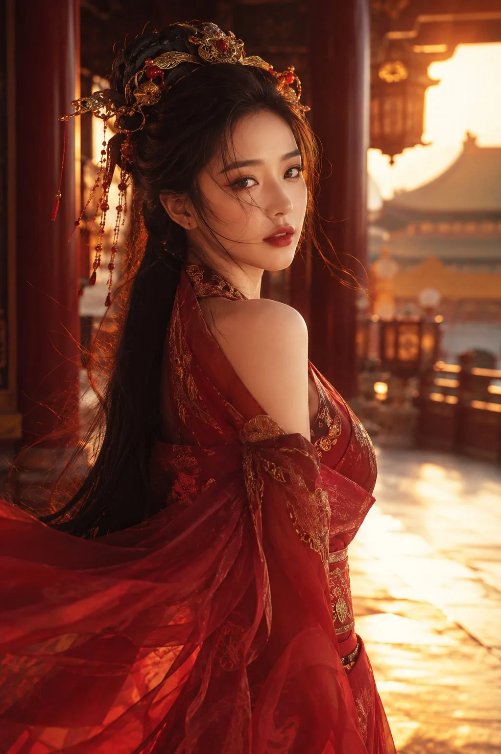 ภาพบุคคลแฟชั่นหรูหรา: หานฝูสไตล์จีนโบราณ 2