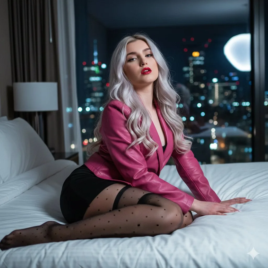 สาวผมบลอนด์สุดเย้ายวนในโรงแรมหรูยามค่ำคืน 1