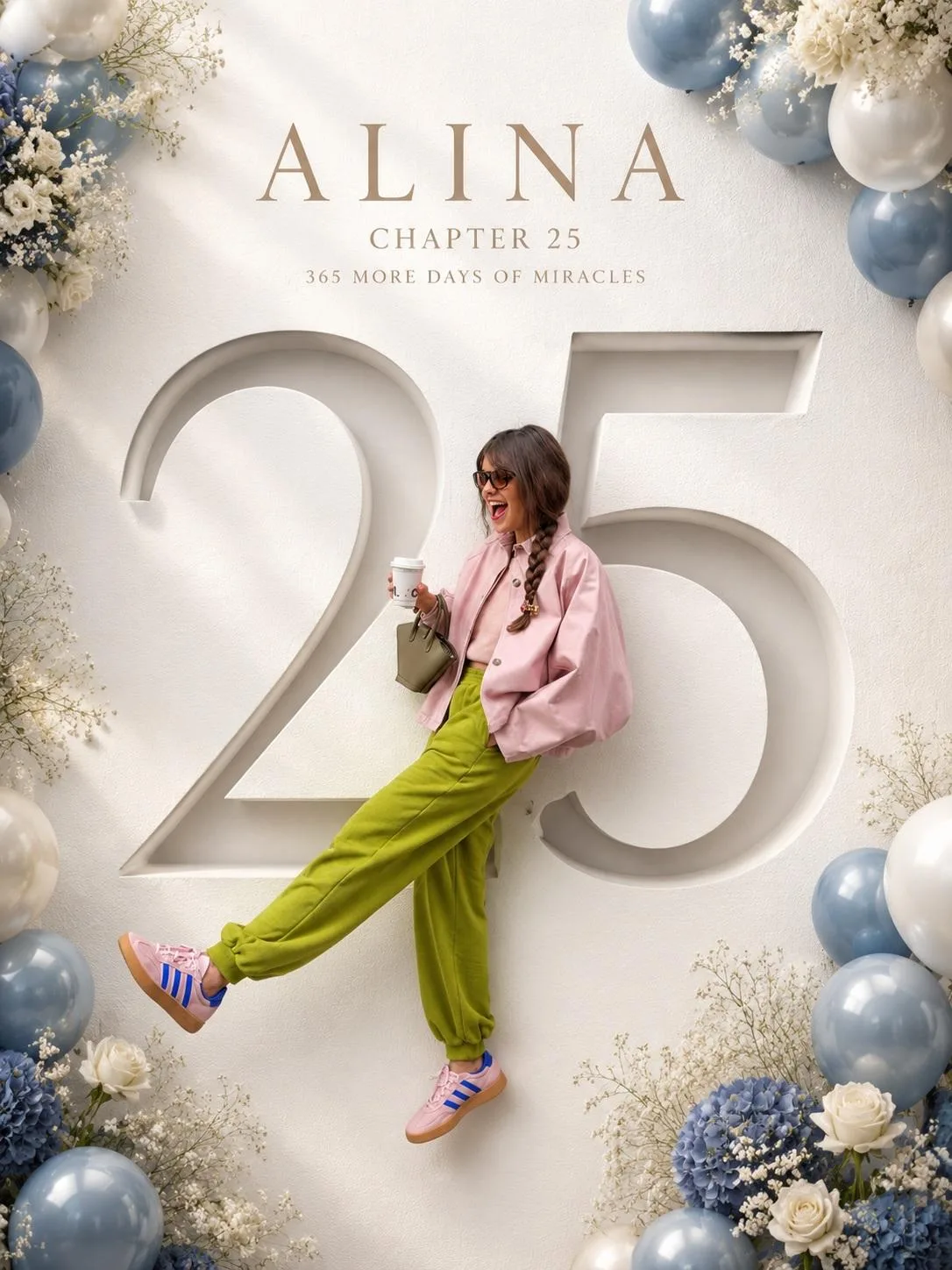 โปสเตอร์วันเกิด 3D หรูหรา สไตล์มินิมอล 2