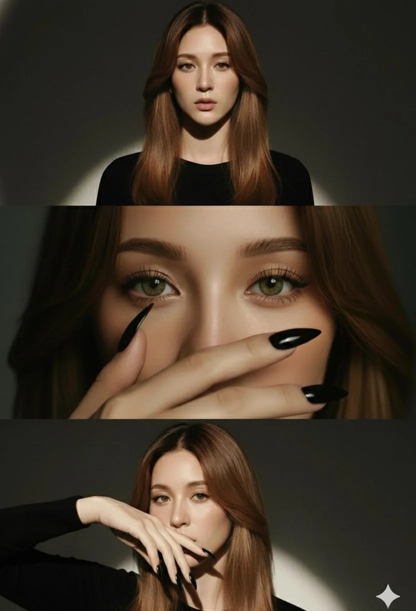 ภาพแฟชั่นหรูหรา 3 เฟรม สไตล์นิตยสาร 1