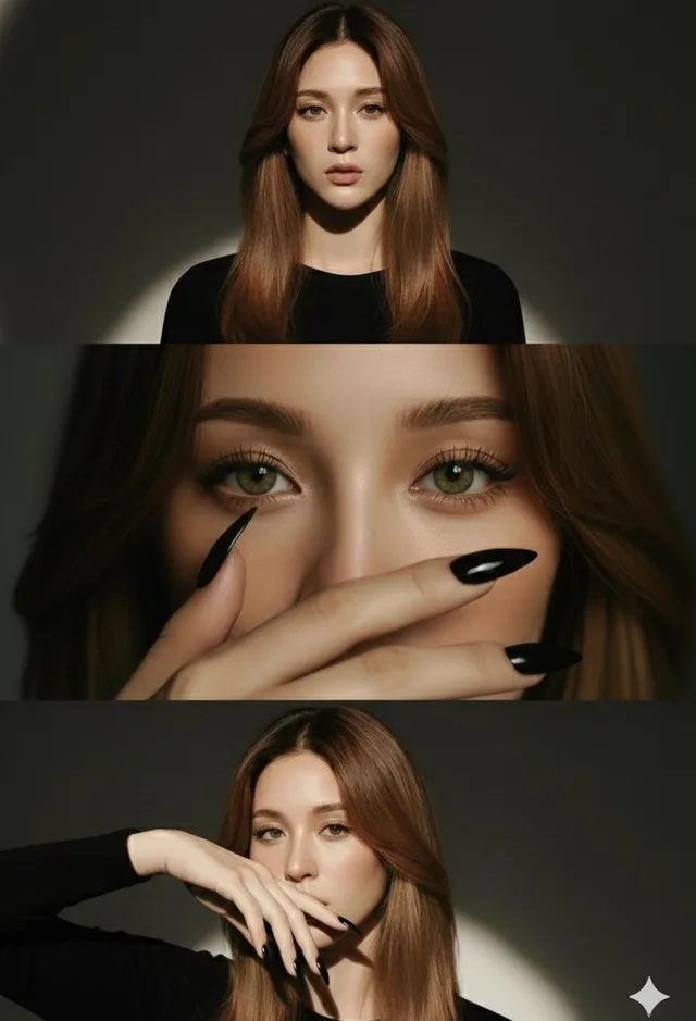 ภาพแฟชั่นหรูหรา 3 เฟรม สไตล์นิตยสาร