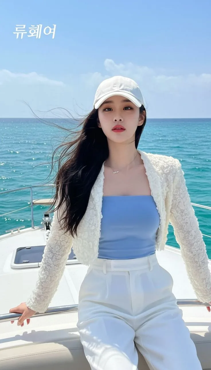 หญิงสาวเอเชียบนเรือยอชต์สุดหรู 1