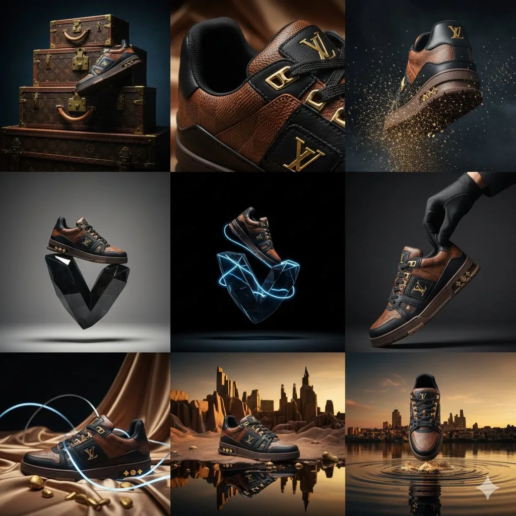 รองเท้าสนีกเกอร์ Louis Vuitton: ภาพแฟชั่นล้ำ 1
