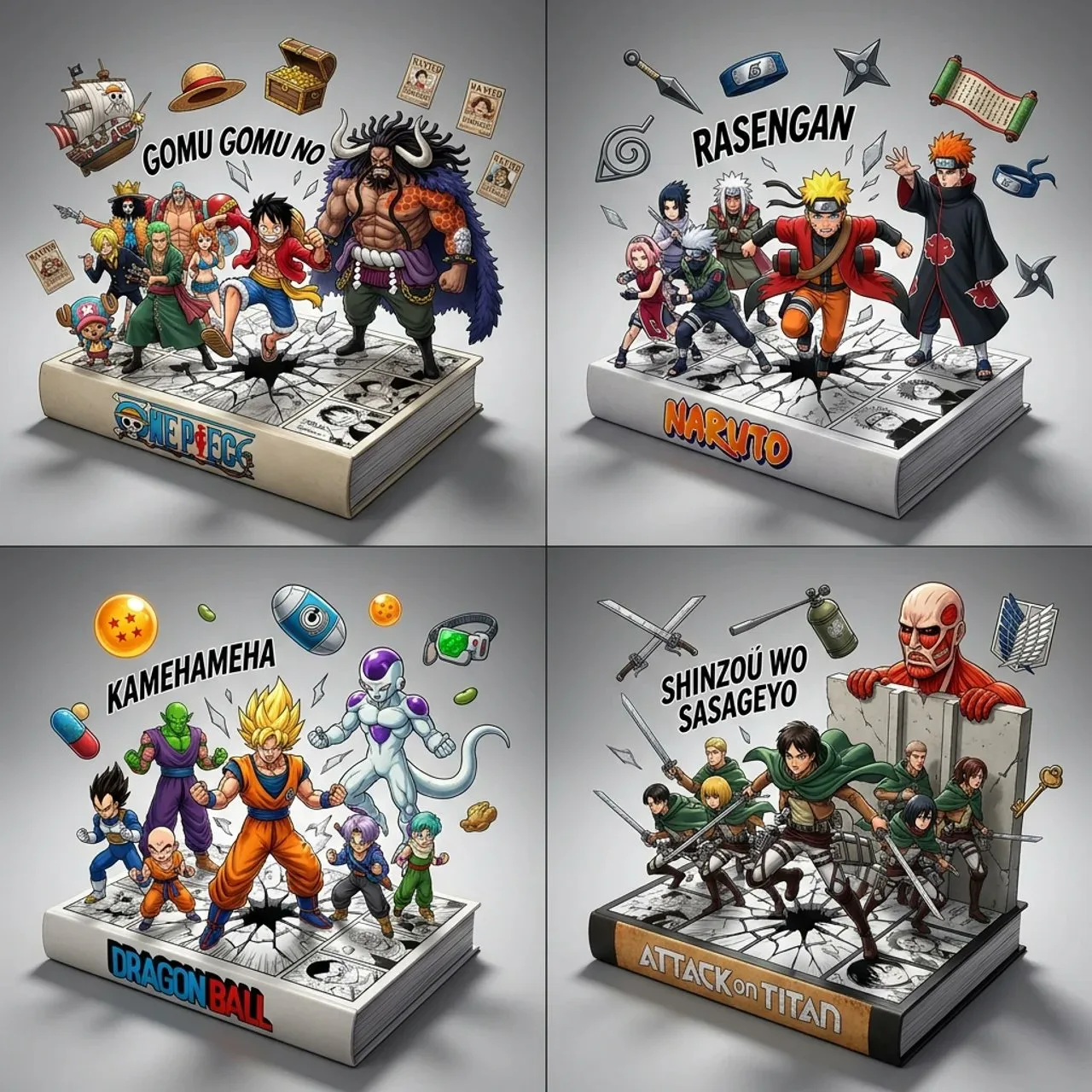 สร้างฉากหนังสือมังงะ 3D สไตล์การ์ตูน 1