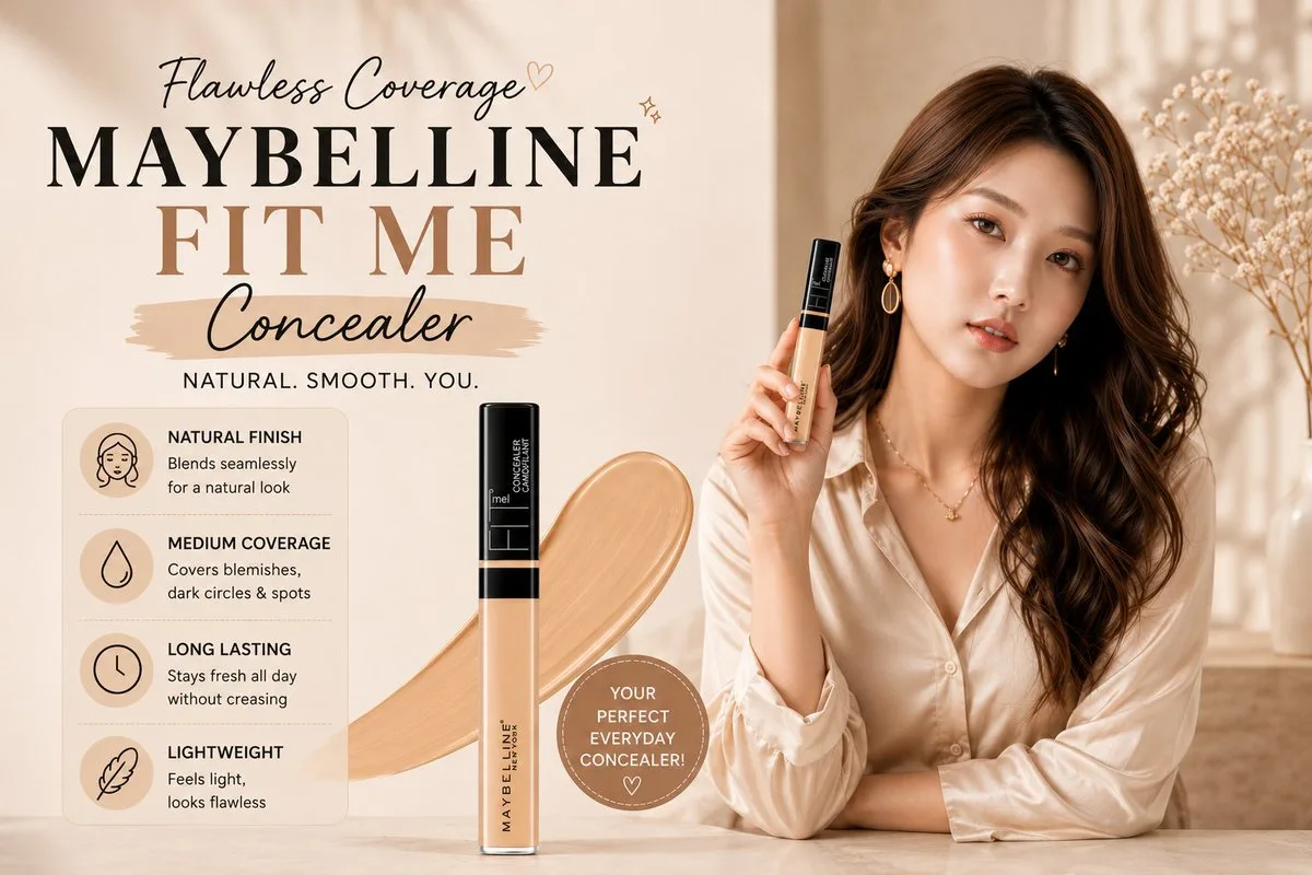 โปสเตอร์โฆษณา Maybelline Fit Me Concealer หรูหรา 4K 1