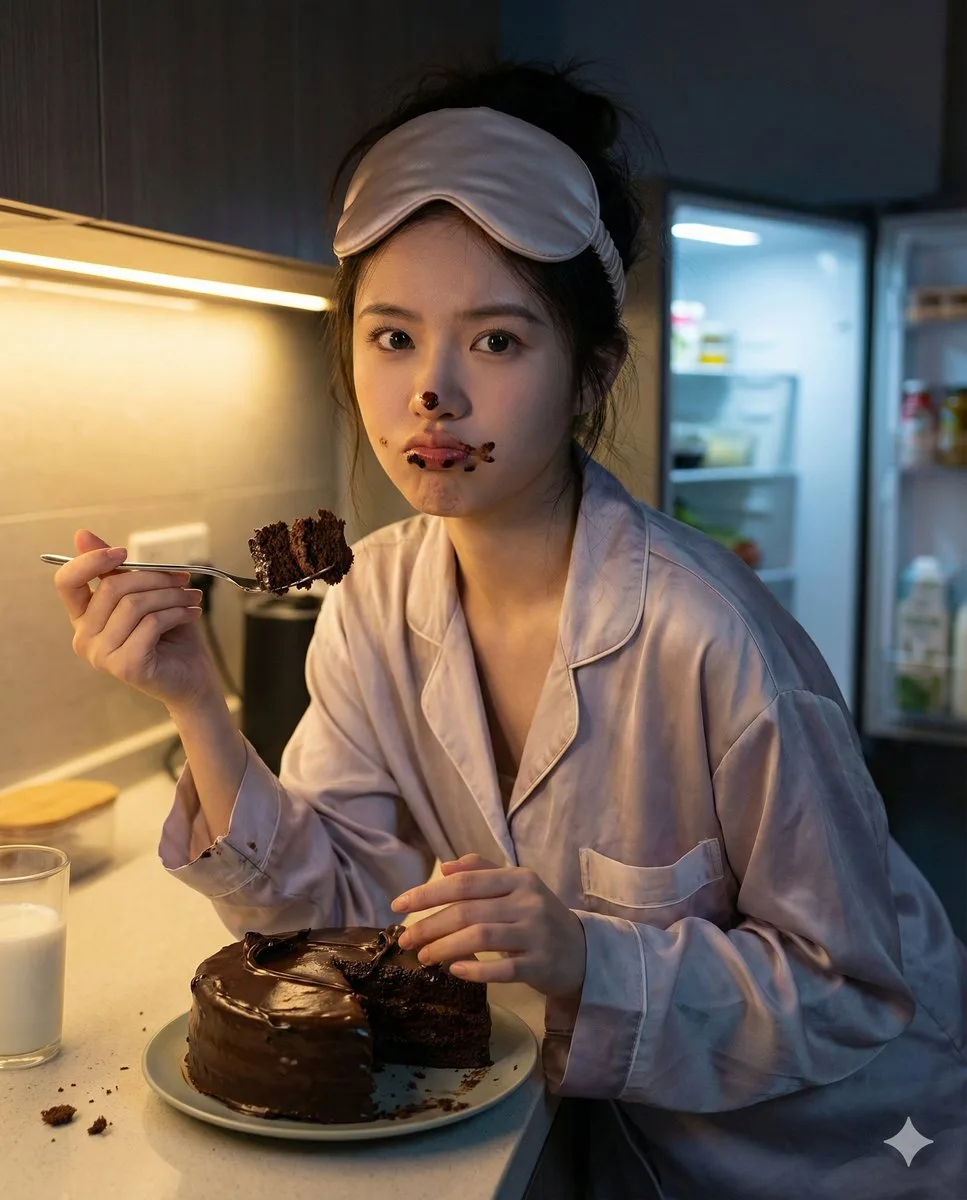 สาวน้อยมุมปากเลอะช็อกโกแลตกลางดึกถูกจับได้คาหนังคาเขา 1