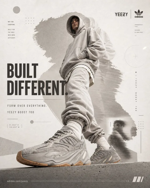 Yeezy สตรีทคอลลาจ: เรียบง่ายแต่ทรงพลัง