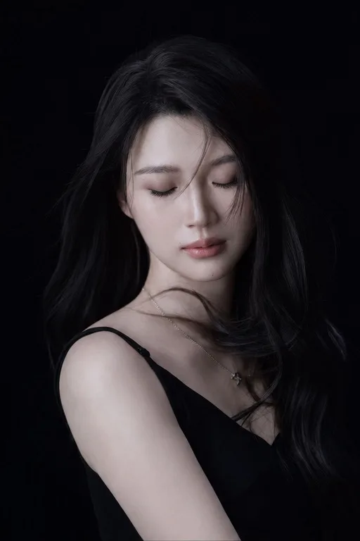 หญิงสาวเอเชียในชุดดำ: ภาพพอร์เทรตหม่นหมอง 1