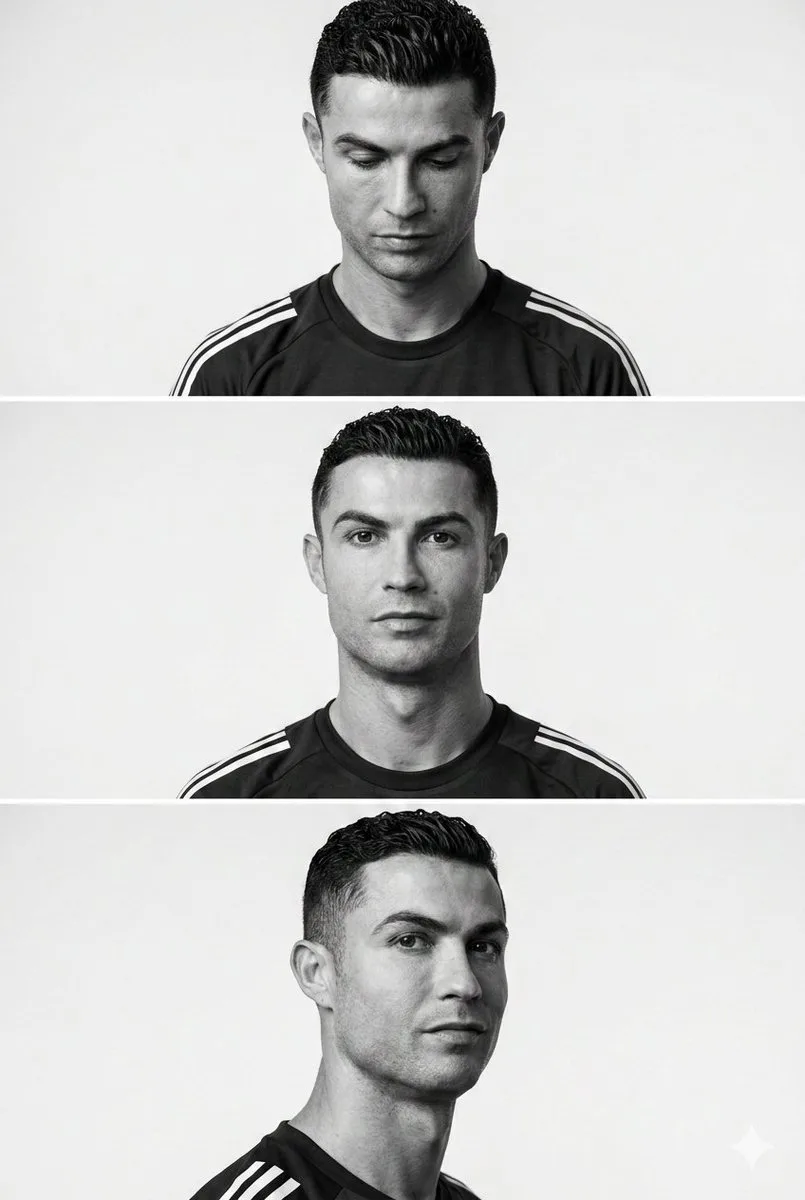 ชุดภาพเหมือนชายขาวดำสไตล์มินิมอล 3 แผง 1