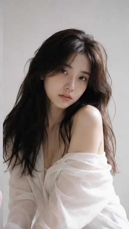 หญิงสาวเอเชียในพื้นที่มินิมอล: ภาพพอร์ตเทรต 1