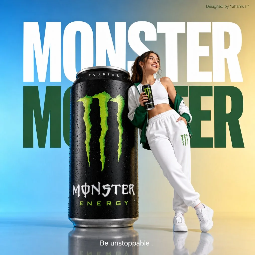 โฆษณา Monster Energy Drink: มินิมอล มีสไตล์ 1