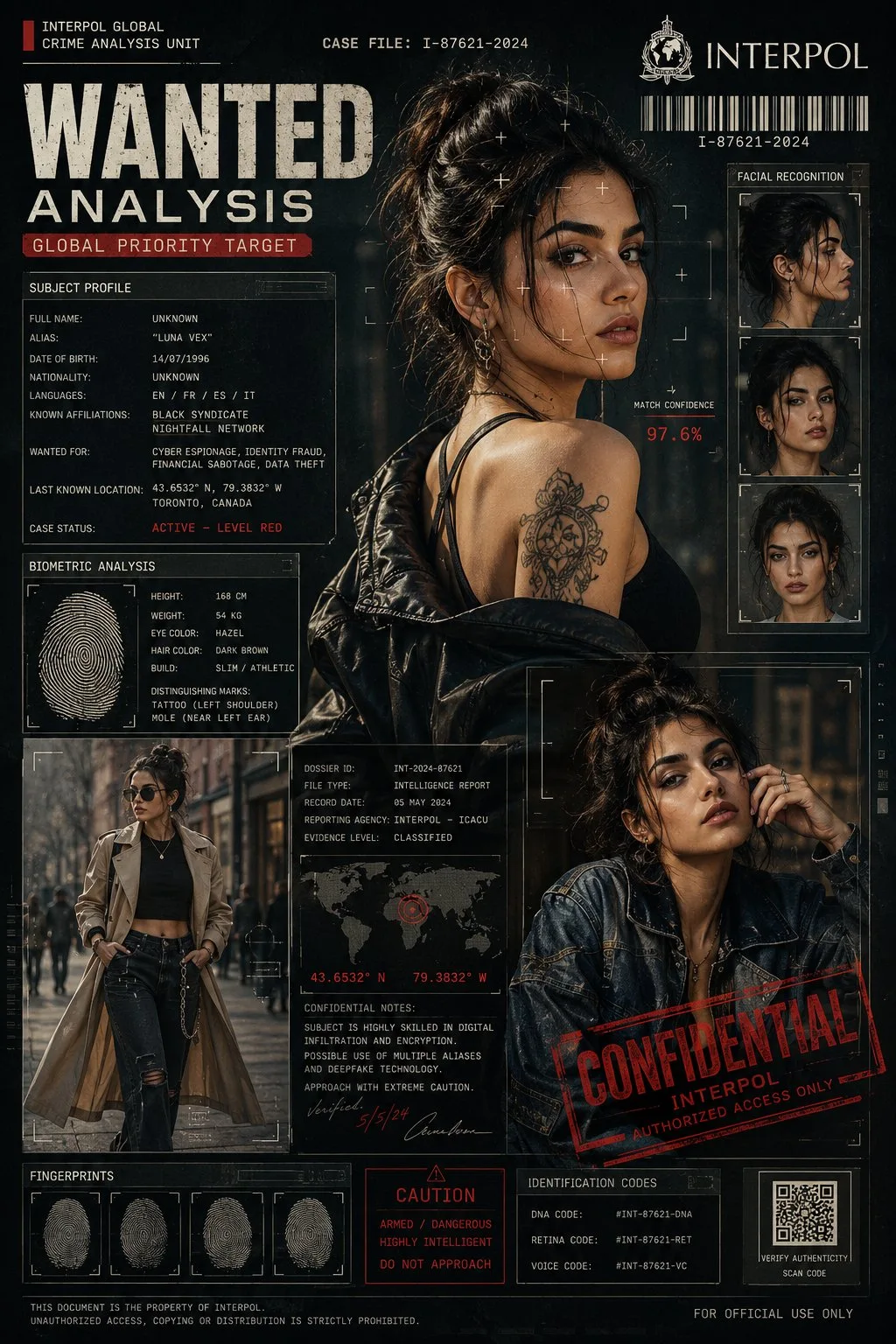 โปสเตอร์แฟชั่นตามล่าสไตล์อินเตอร์โพล 1