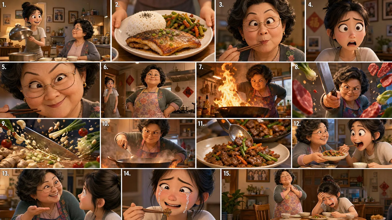 อนิเมชั่น 3D แม่ลูกแข่งทำอาหารสไตล์น่ารัก 1