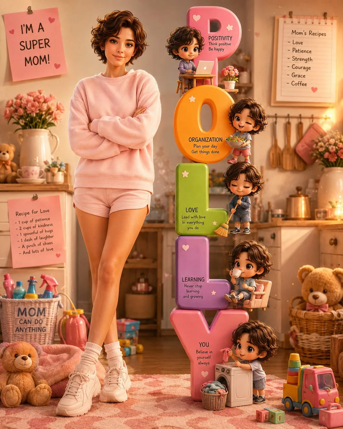 โปสเตอร์ Polly สุดน่ารักสำหรับวันแม่ 1