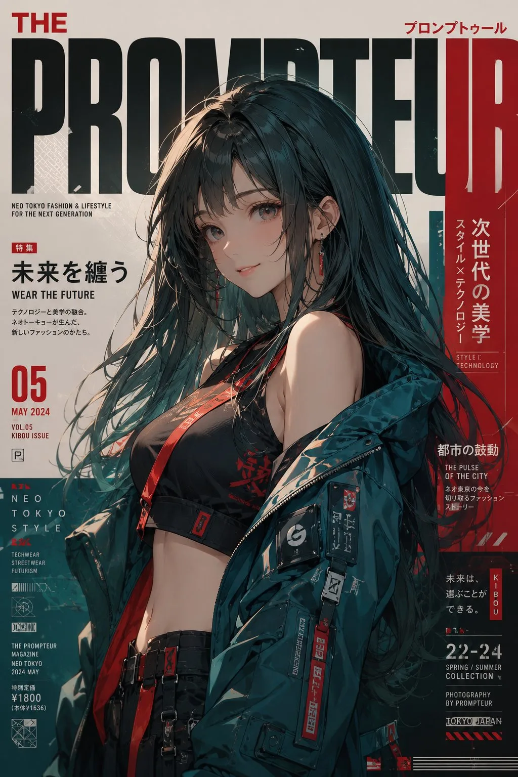 ปกนิตยสารแฟชั่นอนิเมะ Neo Tokyo สุดหรู 1