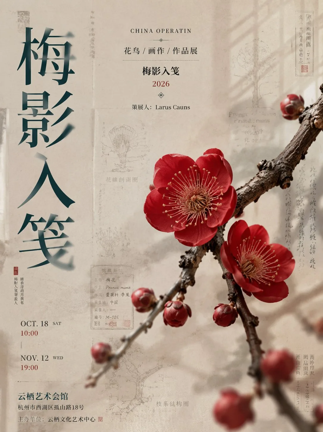 โปสเตอร์นิทรรศการสไตล์จีนร่วมสมัยสุดหรู 1