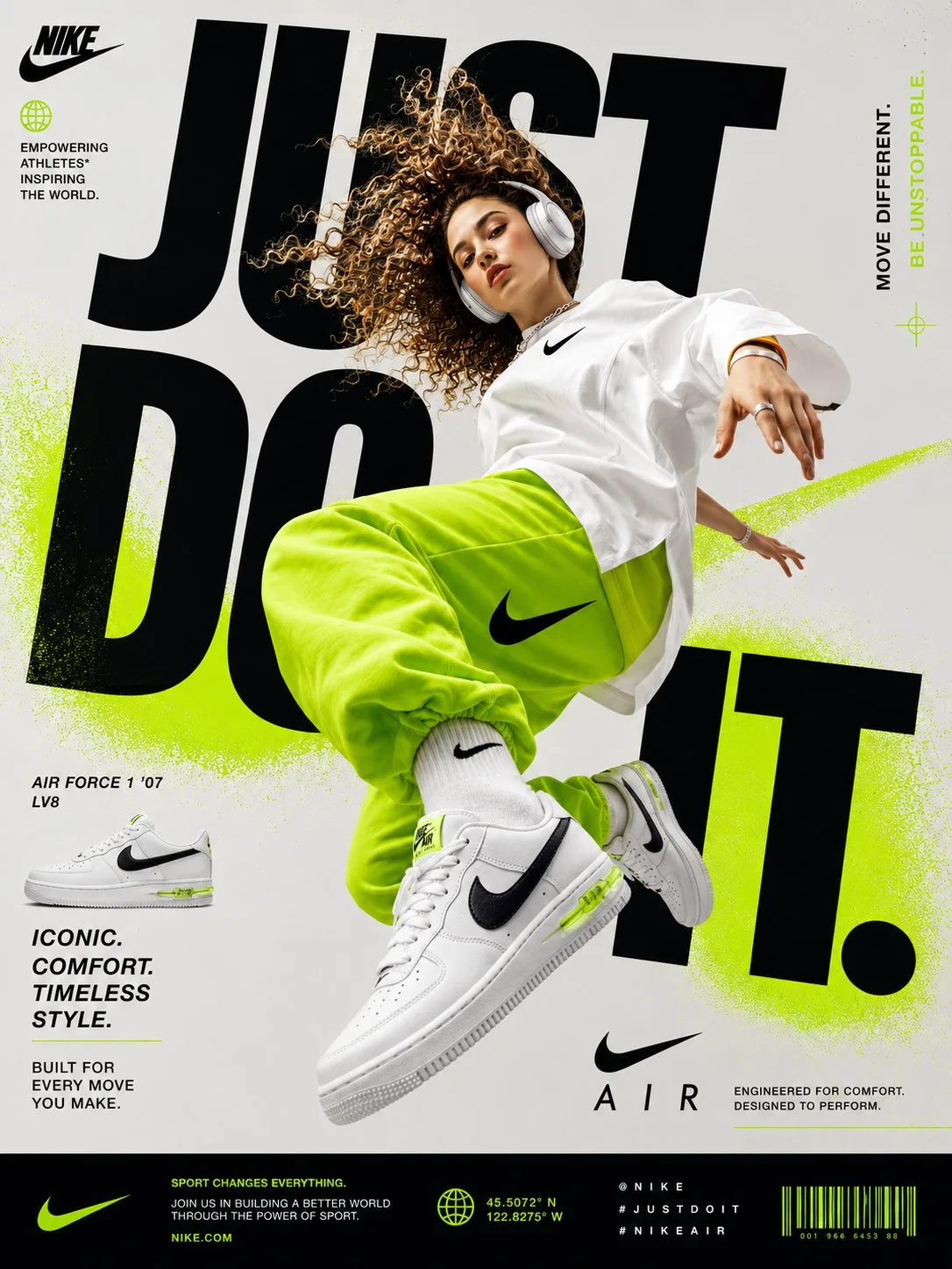โปสเตอร์โฆษณารองเท้า Nike: สาวอินเดียสุดคูล 1