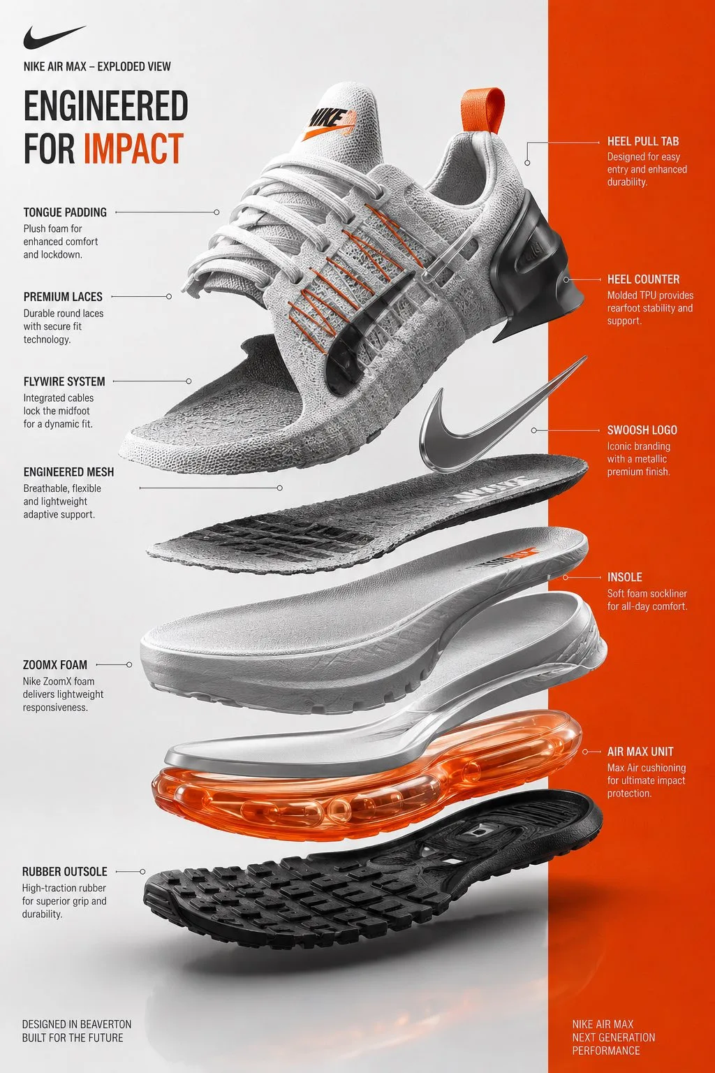 ผังระเบิดชิ้นส่วนรองเท้า Nike แห่งอนาคต 1