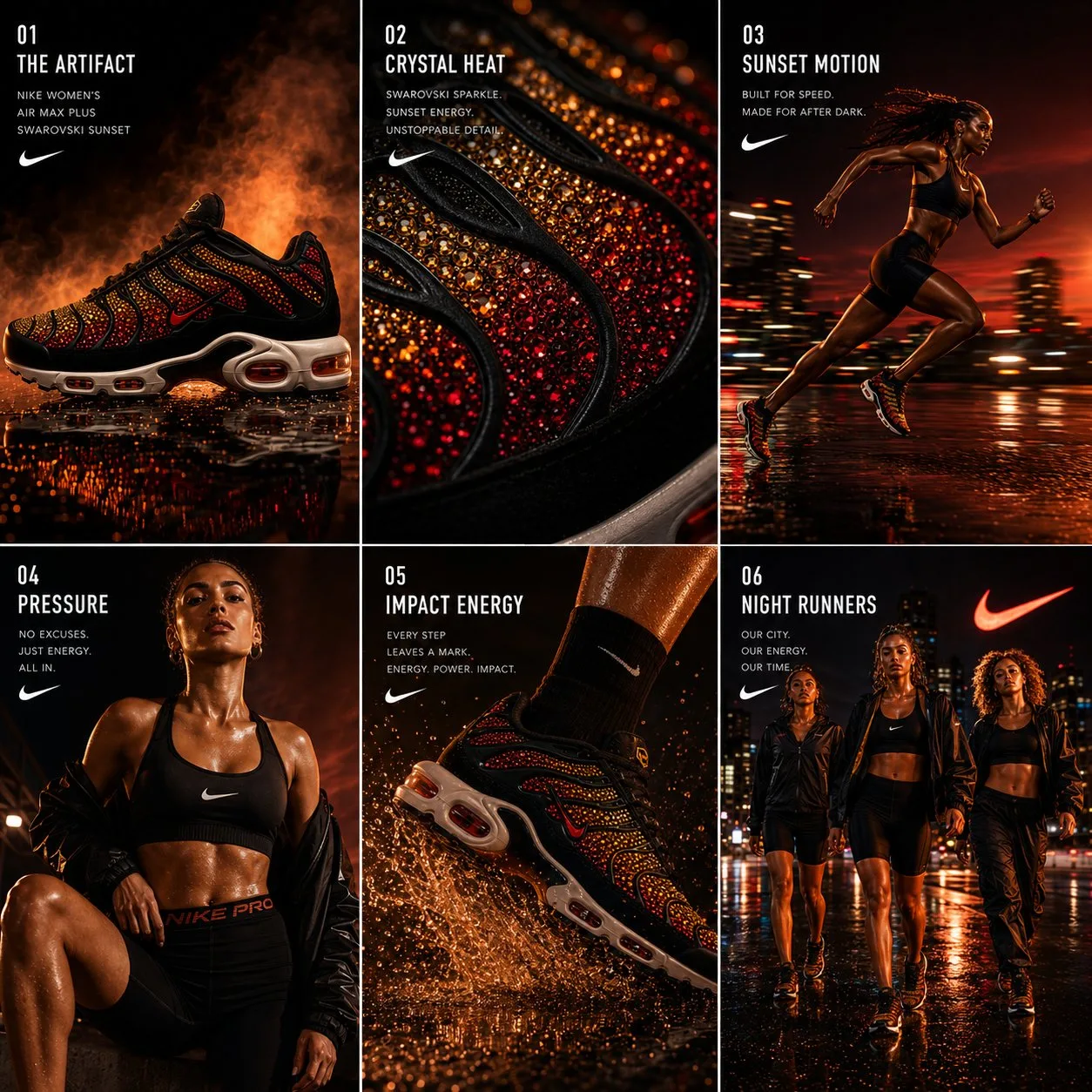 แคมเปญ Nike Air Max Plus Swarovski Sunset สุดพรีเมียม 1