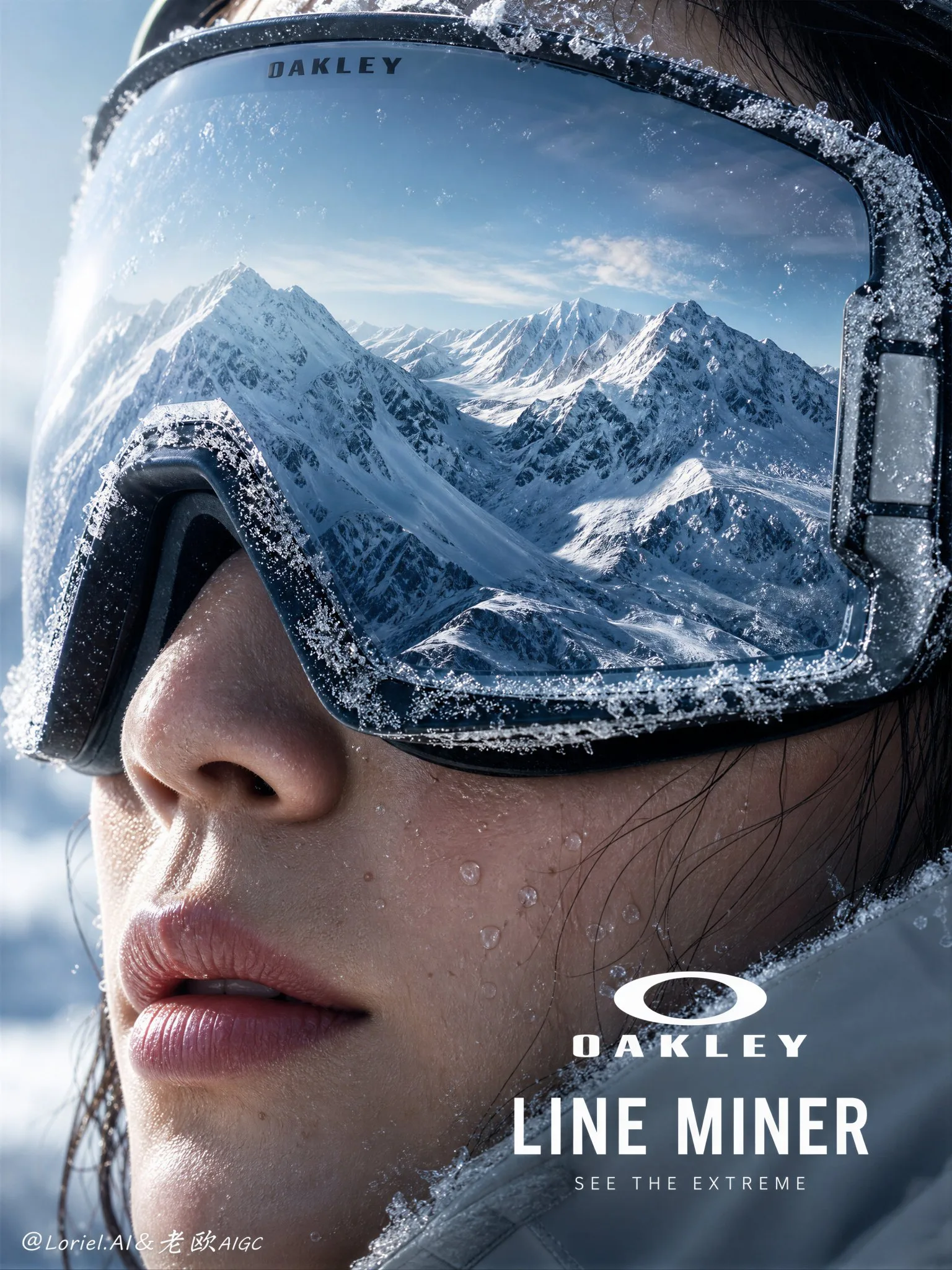 โปสเตอร์: Oakley Line Miner แว่นสกีซูมพิเศษ 1