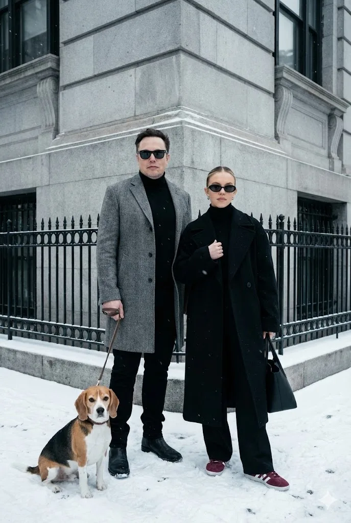 คู่รักแฟชั่นสไตล์ Old Money ท่ามกลางหิมะโปรยปราย 1