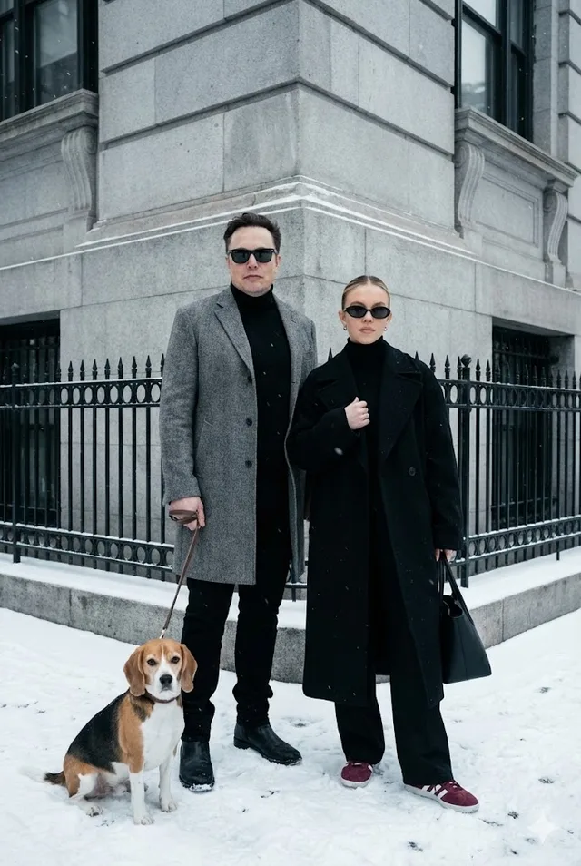คู่รักแฟชั่นสไตล์ Old Money ท่ามกลางหิมะโปรยปราย