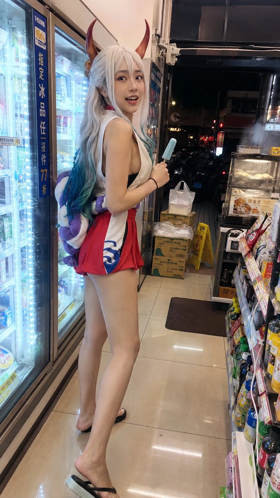 ถ่ายภาพลับสาววันพีซในร้านสะดวกซื้อยามดึก 1