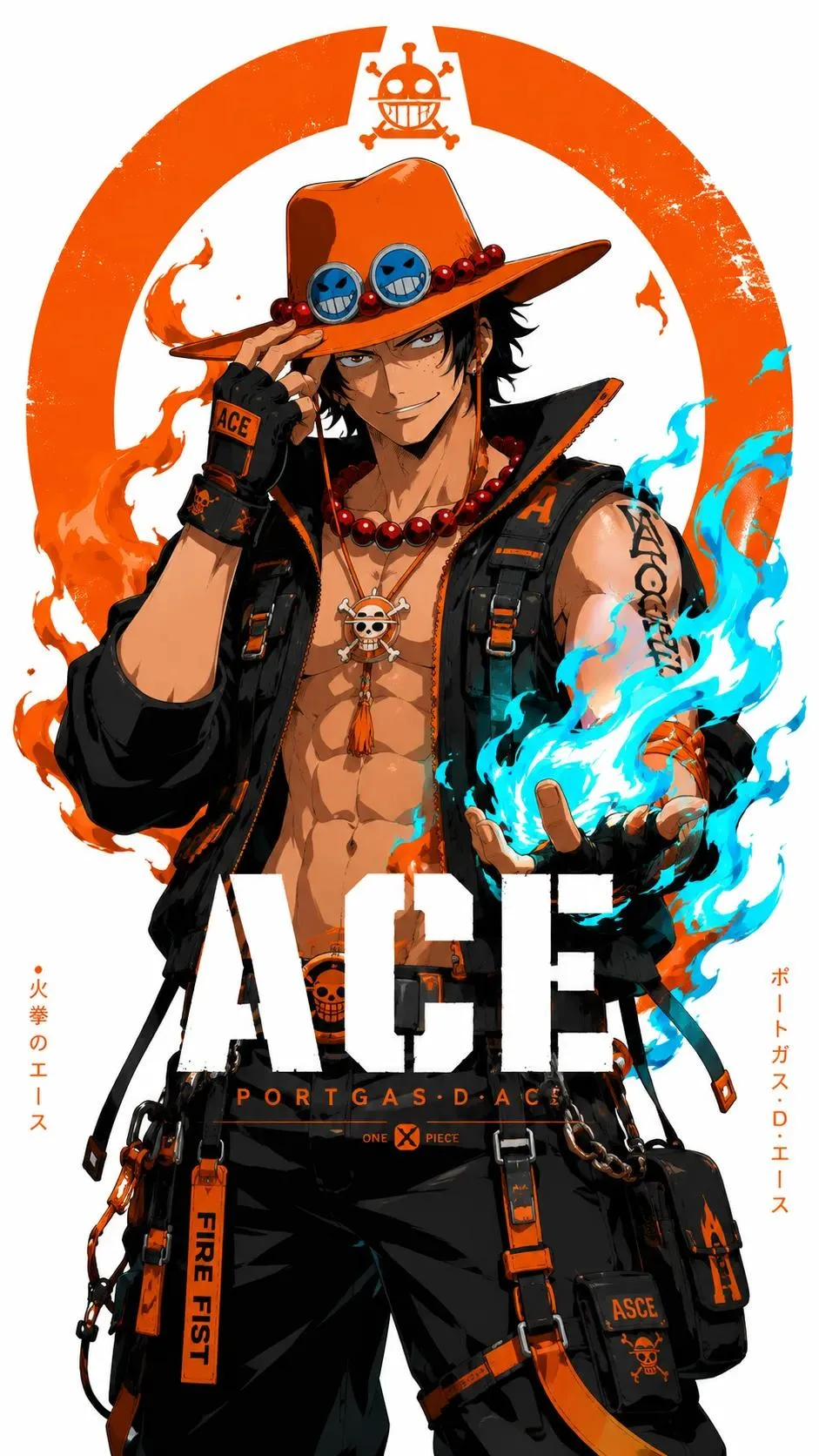 โปสเตอร์อนิเมะไซเบอร์พังก์ One Piece สไตล์สตรีทแฟชั่น 1