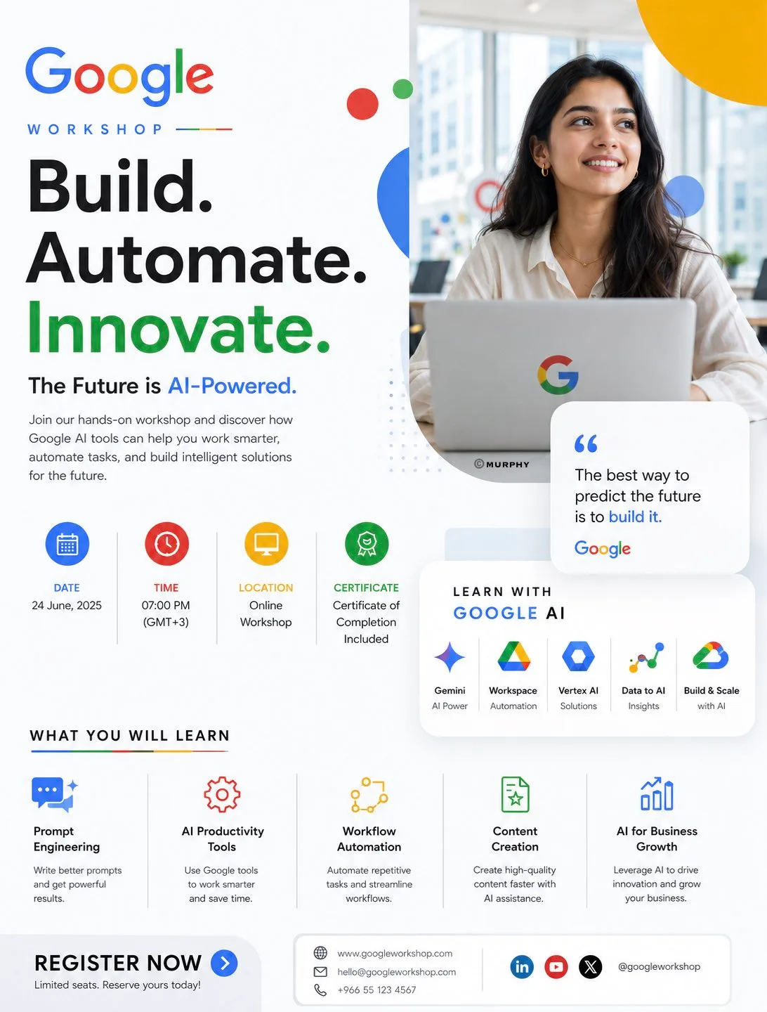 คู่มือออกแบบโปสเตอร์เวิร์คช็อป AI สไตล์ OpenAI 1