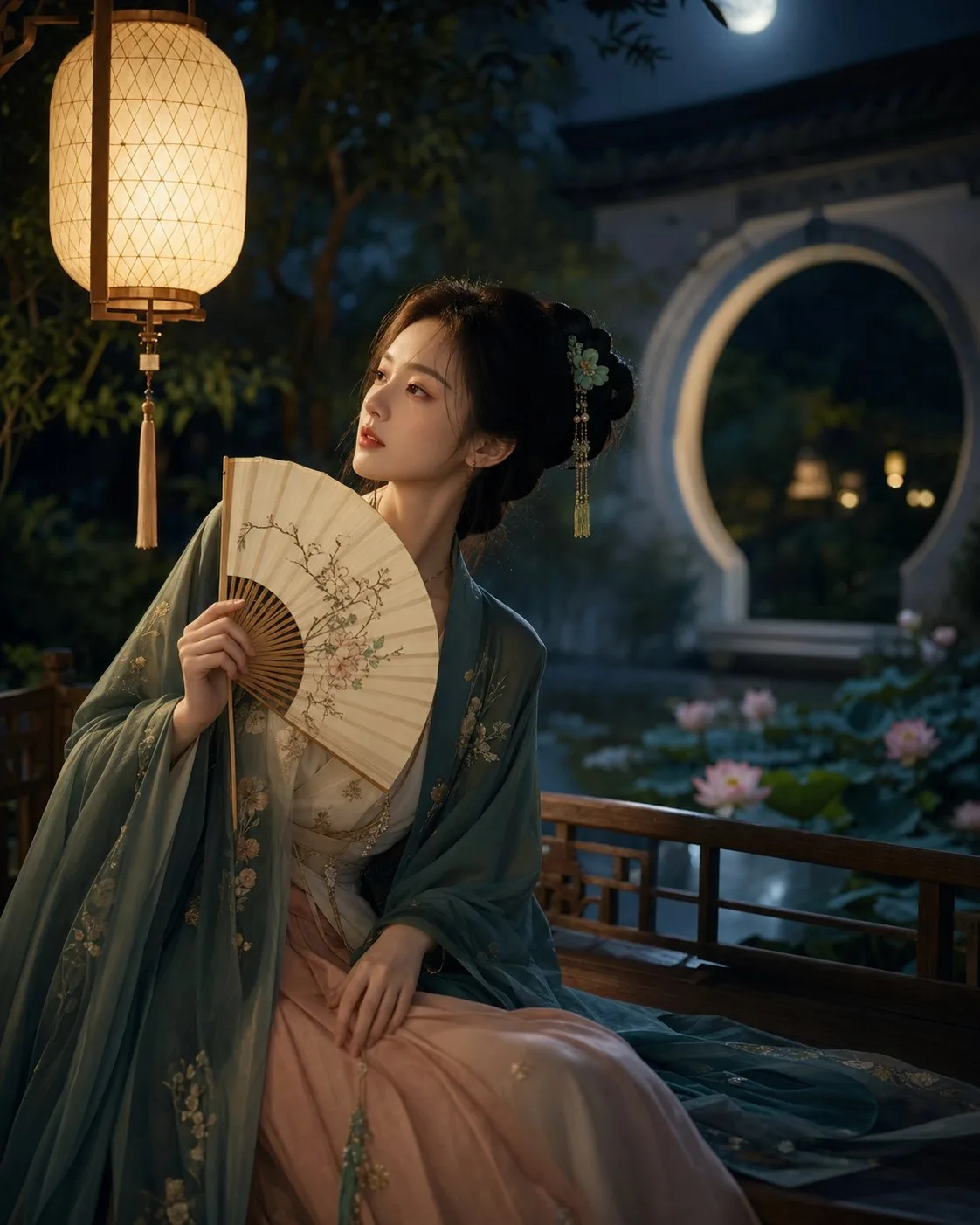 โปสเตอร์แฟชั่นสตรีจีนโบราณ สไตล์หรูหรา 1