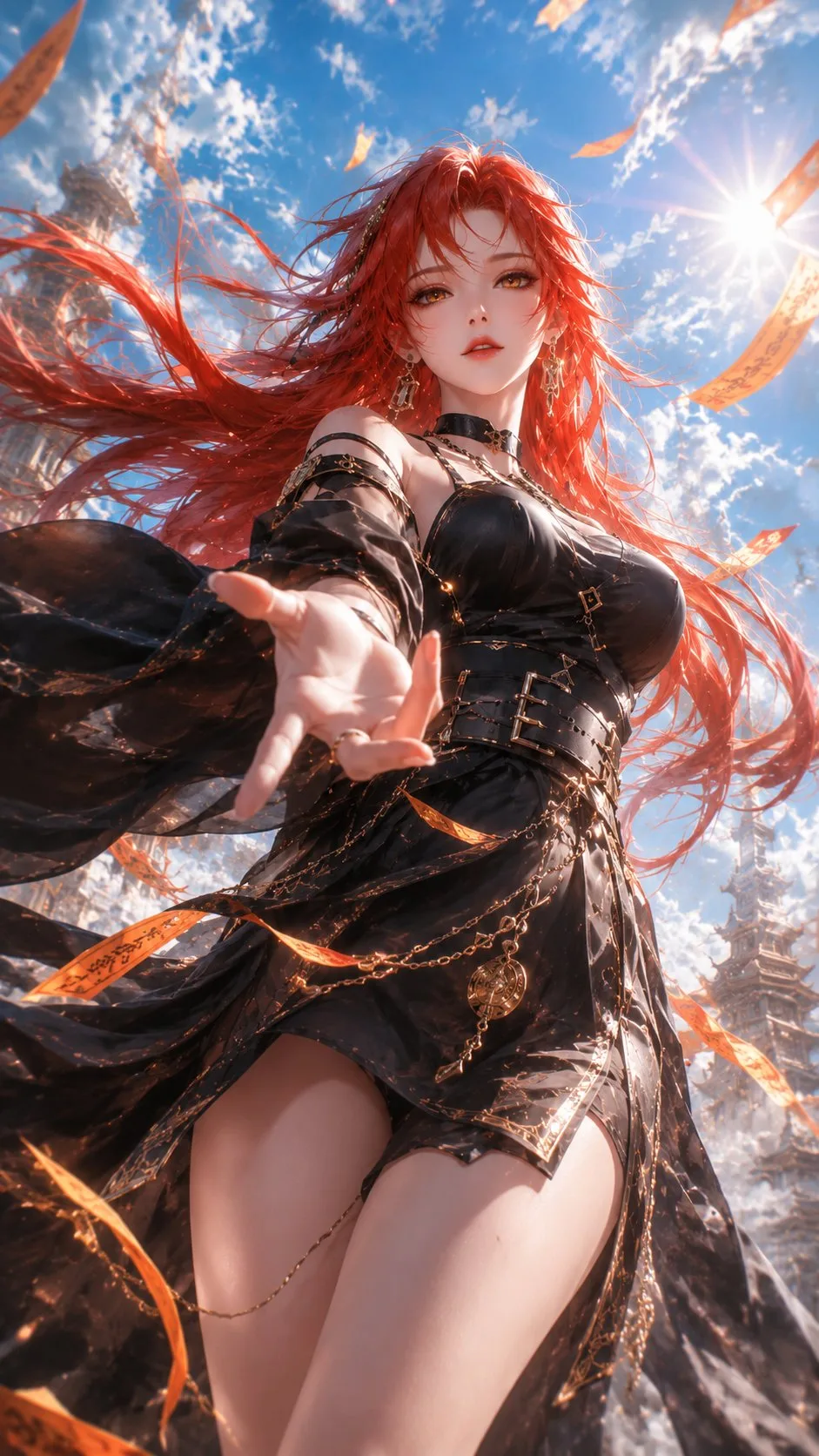 โปสเตอร์ตัวละคร 3D แฟนตาซีตะวันออก: สาวผมแดงเย็นชา 1
