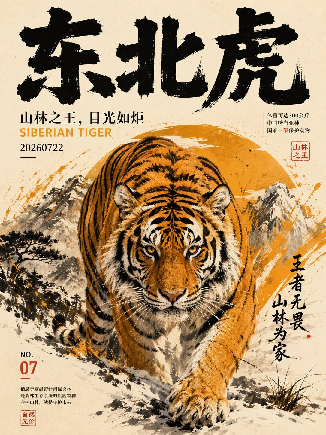 โปสเตอร์สัตว์สไตล์จีนร่วมสมัยสุดหรู 1