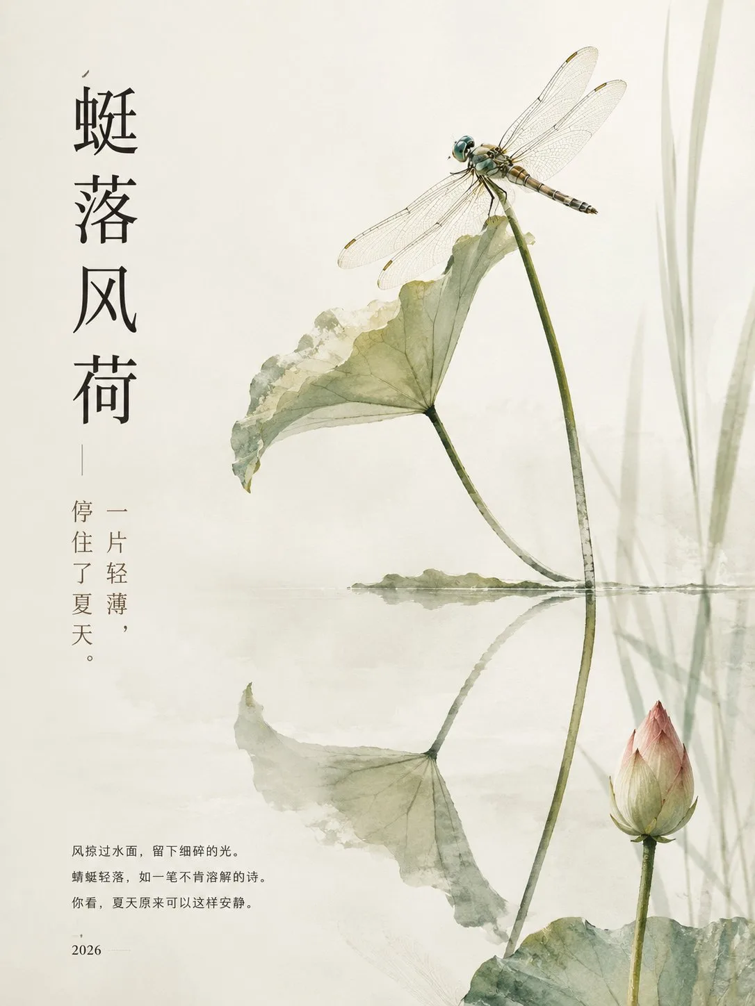 โปสเตอร์สัตว์ธรรมชาติสีน้ำตะวันออก 1