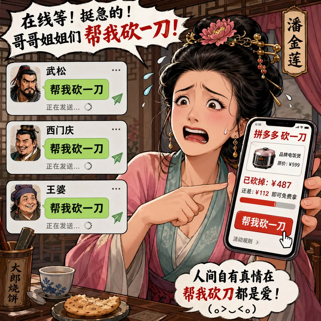 พานจินเหลียนชวนเพื่อนช่วย 'หั่นราคา' ผิงตั่วตั่ว 1