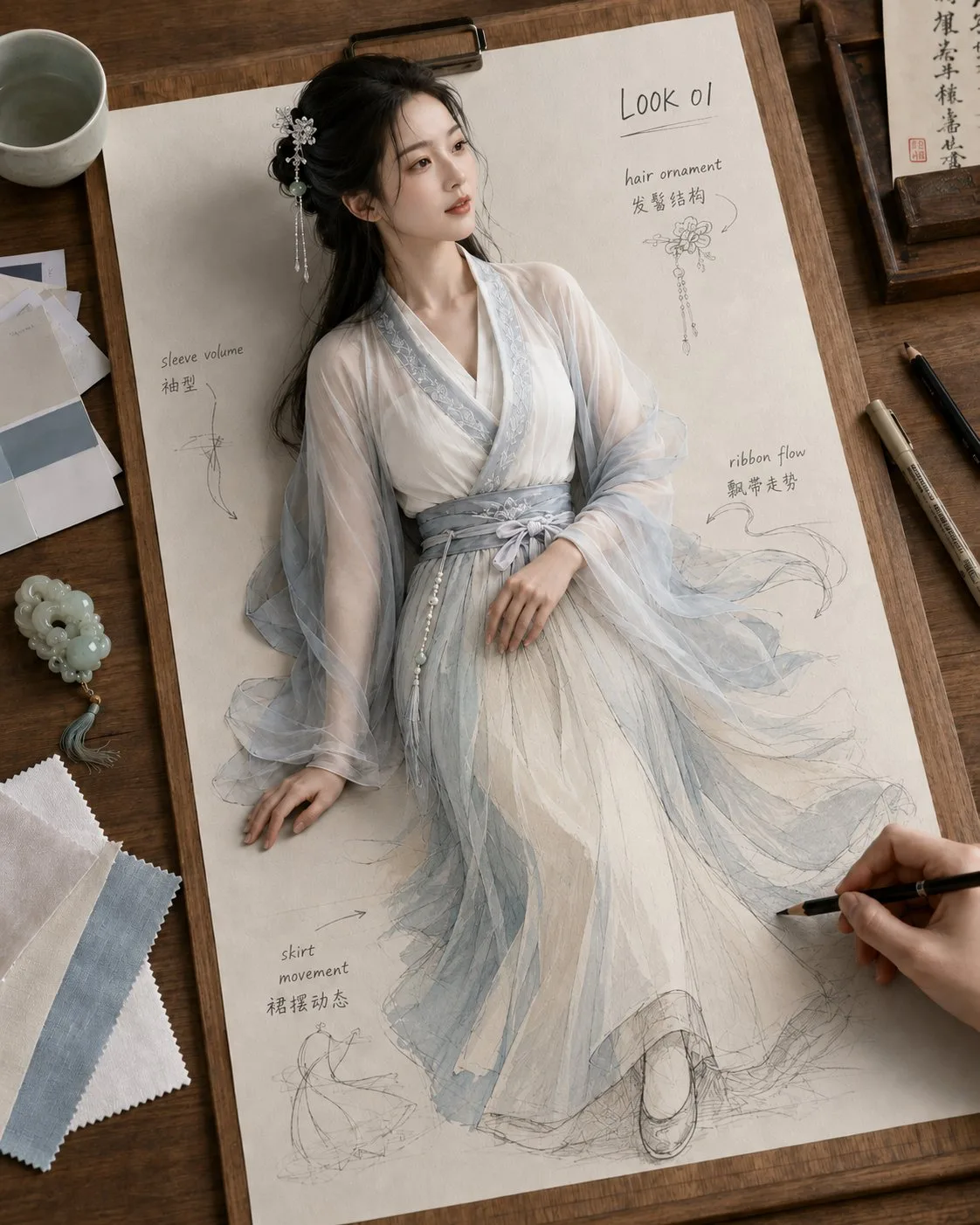 ชุดโบราณบนกระดาษ: ความจริงจากภาพร่าง 1