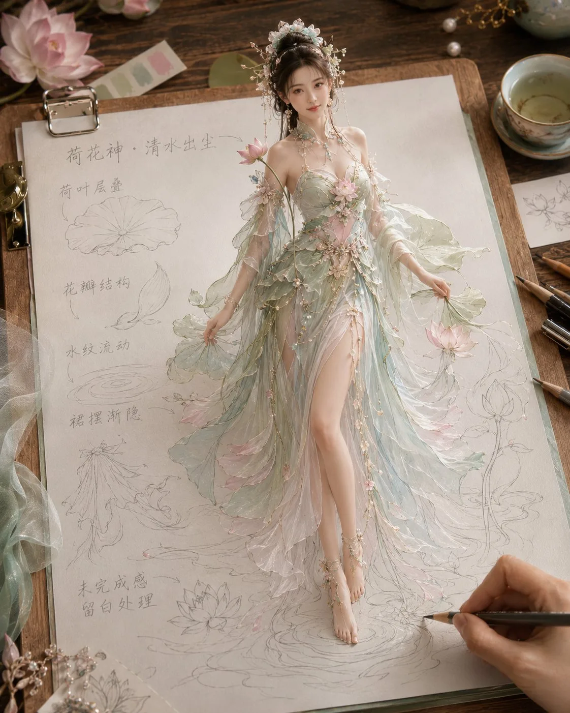 เทพธิดาบุปผา 4 ฤดู: ร่างแบบเสมือนจริงบนกระดาษ 2