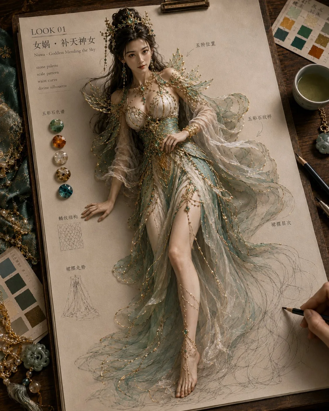 กระดาษมีชีวิต: เทพธิดาโอเรียนทัล โอต์กูตูร์ 1