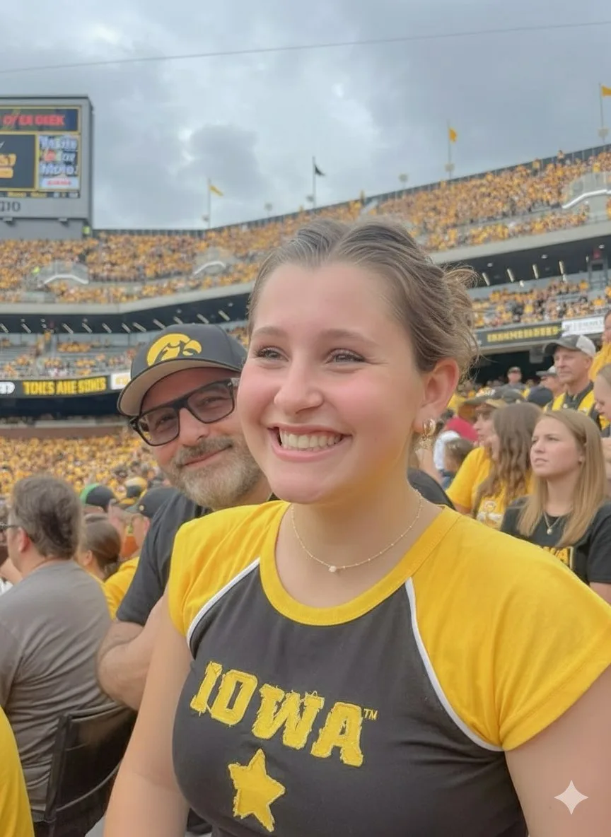 เซลฟี่สาวสวยในวันแข่ง Iowa Hawkeyes 1