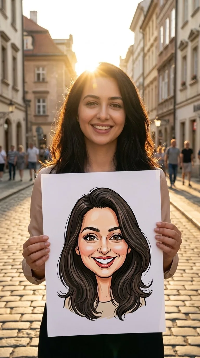 ภาพบุคคลในตรอกยุโรปโบราณพร้อมภาพล้อเลียน 1