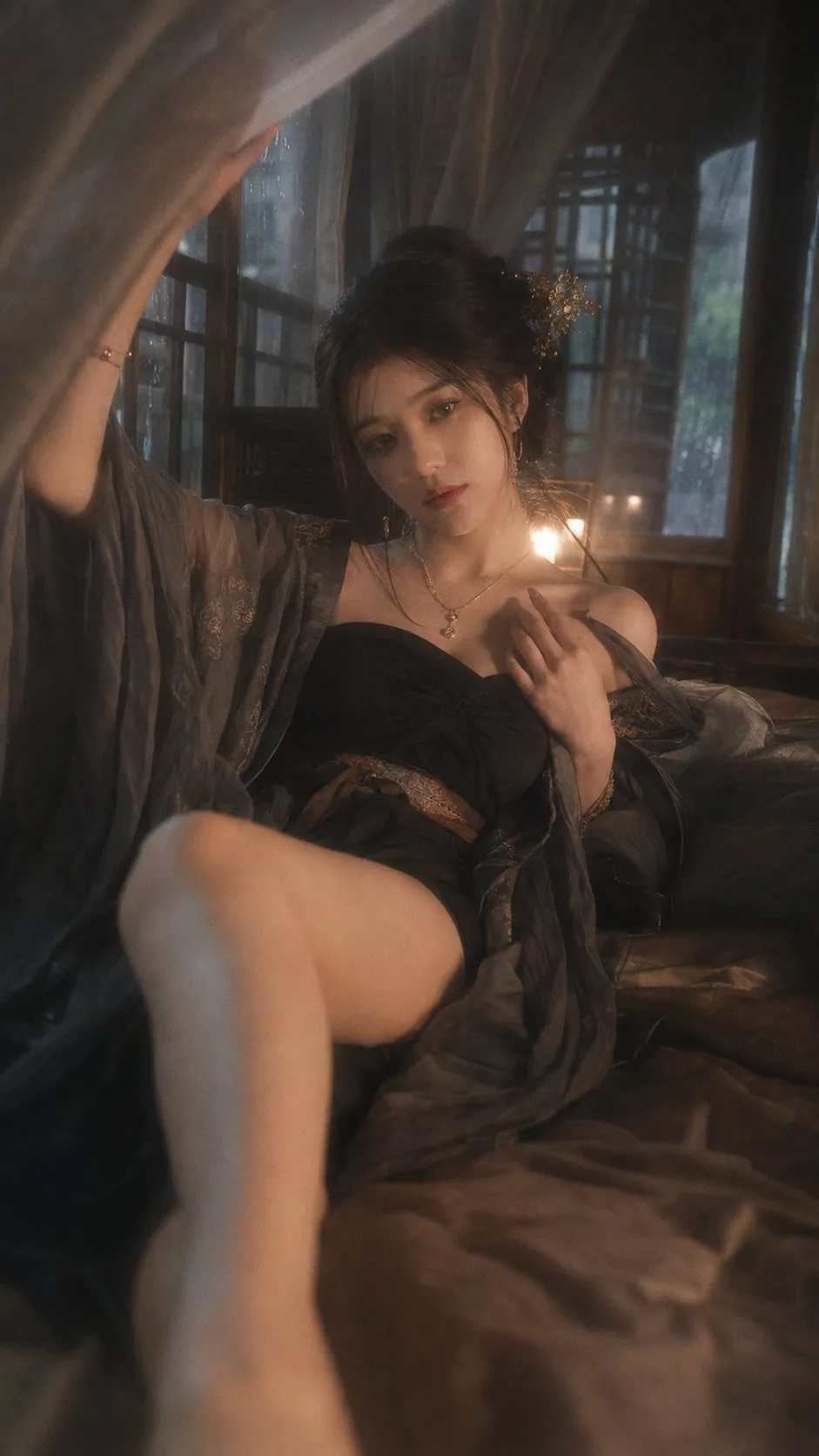 ชุดจีนโบราณในคืนฝนตก สไตล์ภาพถ่าย Photobook 1