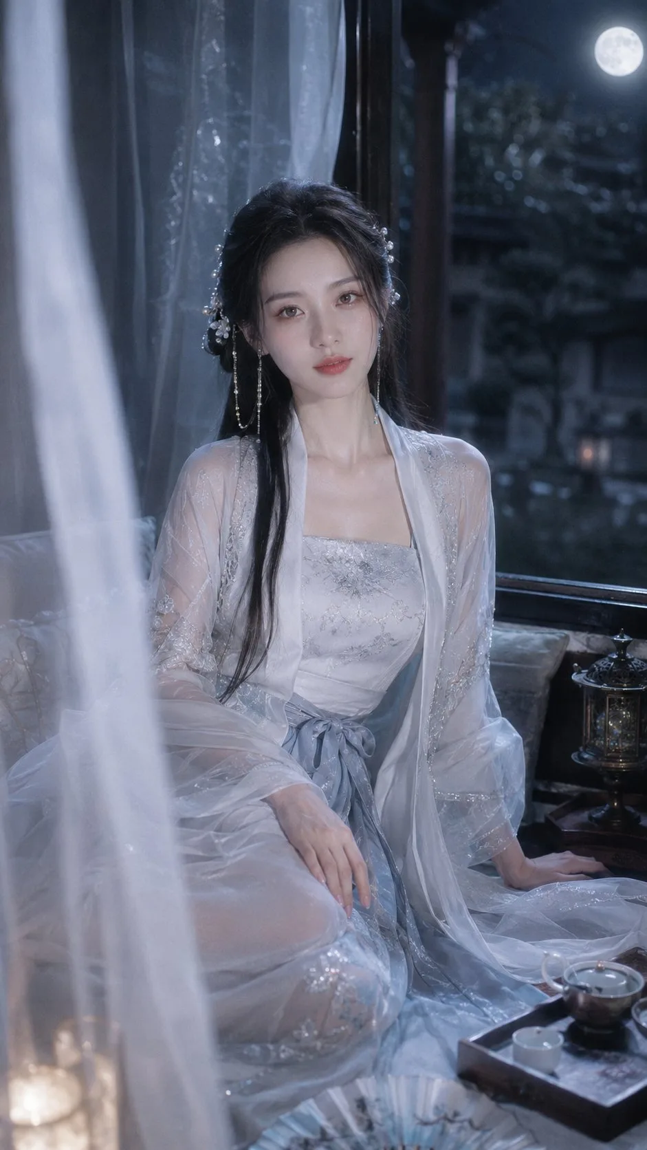 ภาพบุคคลชุดฮั่นฝูยามค่ำคืน สไตล์ภาพยนตร์ 1