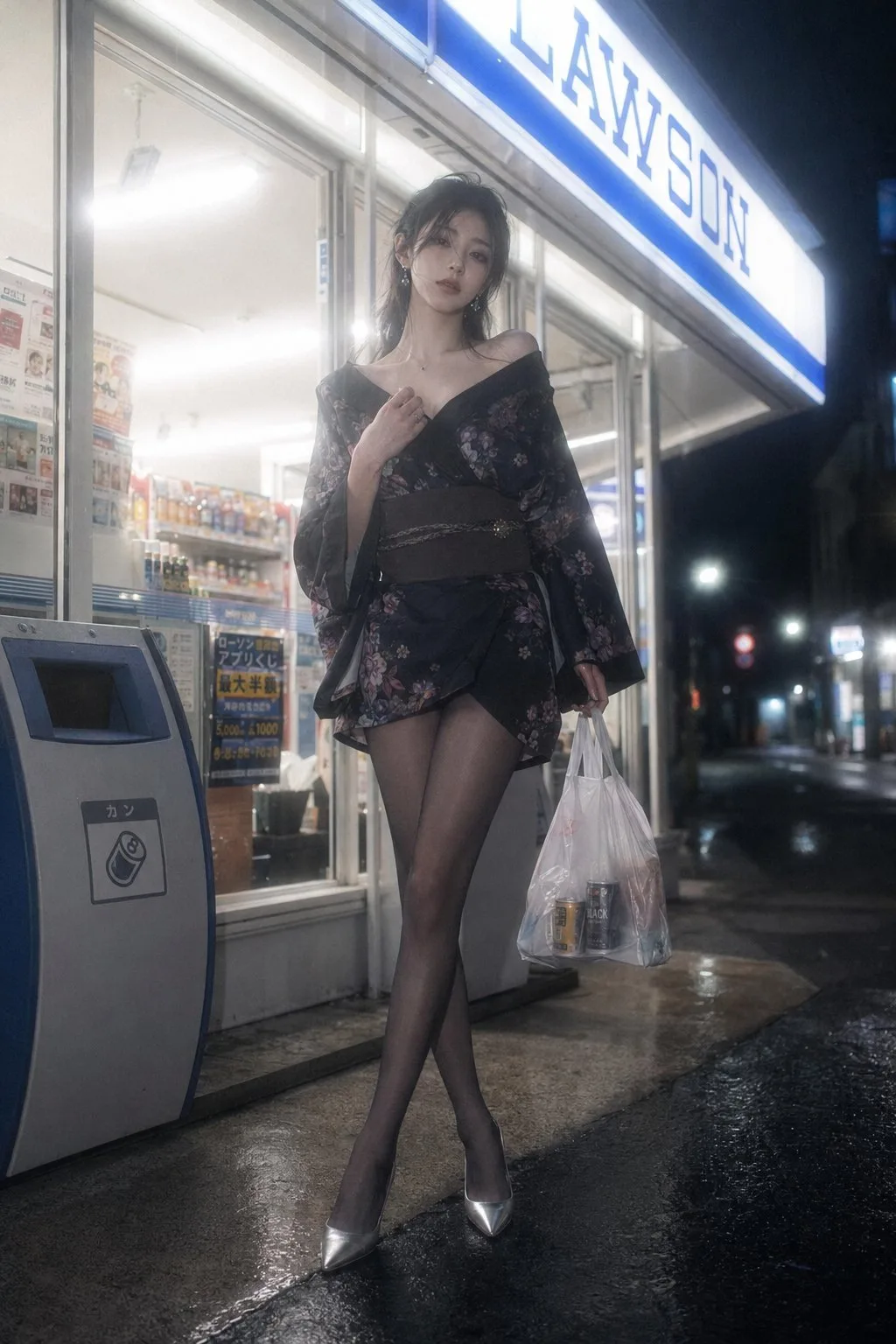 สาวญี่ปุ่นหน้าซีดในร้านสะดวกซื้อยามดึก 1