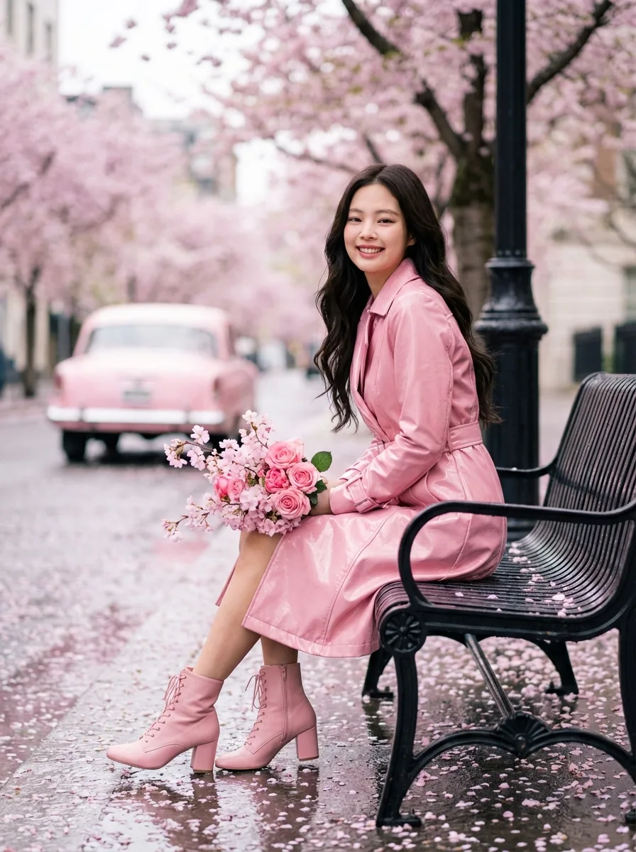 ภาพบุคคล: เจนนี่ (Jennie) กับดอกซากุระบานสะพรั่ง 1