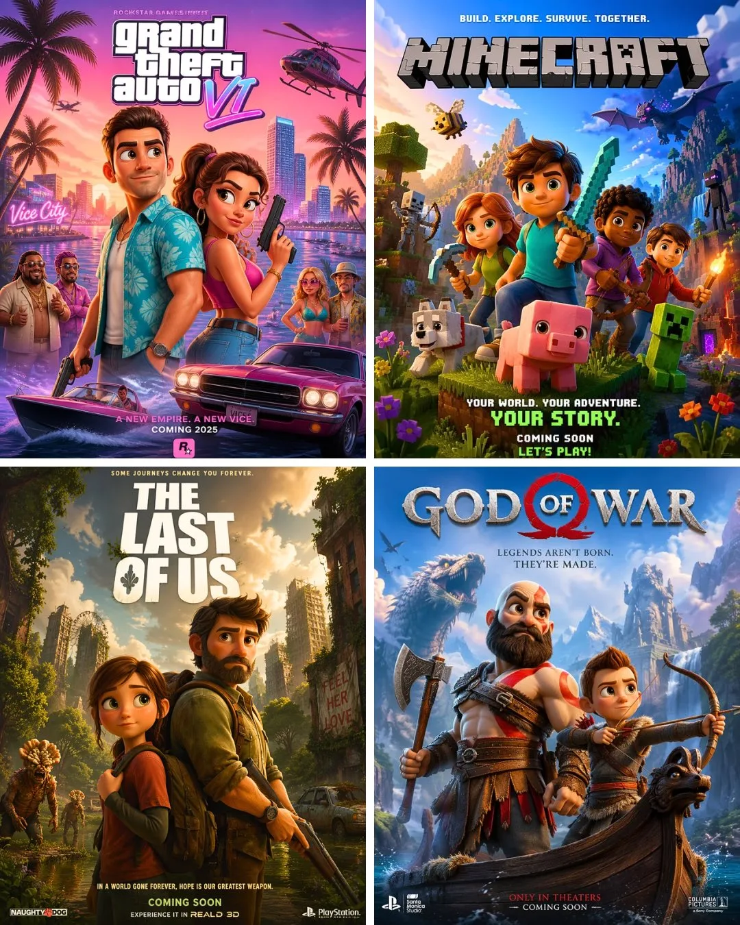 โปสเตอร์เกมหนังสไตล์พิกซาร์ 1