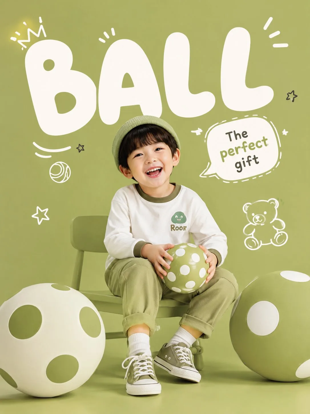 โปสเตอร์แฟชั่นเด็กเกาหลี: สนุกสดใส สไตล์สตูดิโอ 2