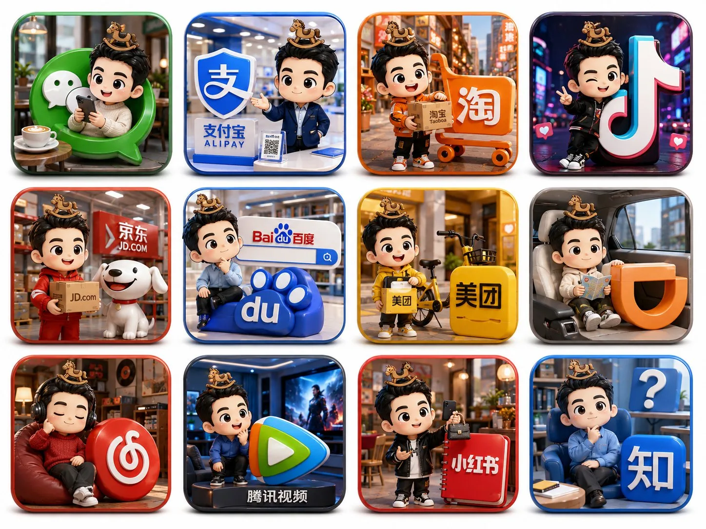 ออกแบบไอคอน 3D แอปดังในประเทศจีน 1