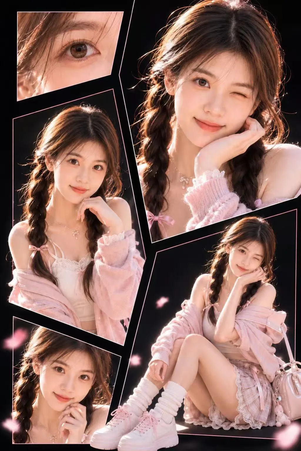 โปสเตอร์อนิเมะน่ารักสไตล์แฟชั่น จากภาพบุคคลเหมือนจริง 1