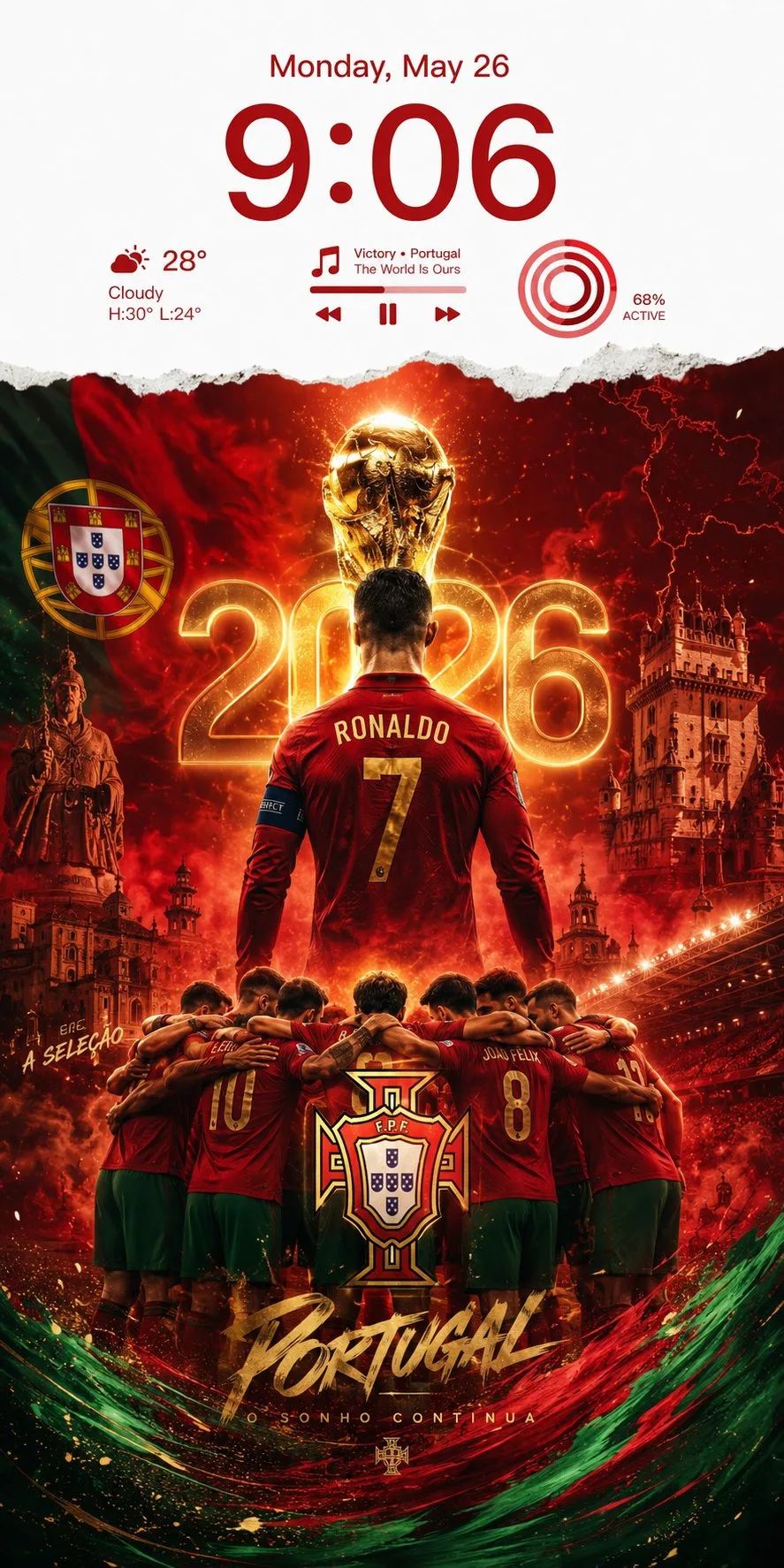 วอลเปเปอร์มือถือ: เบอร์ 7 โปรตุเกส ในฟุตบอลโลก 2026 1