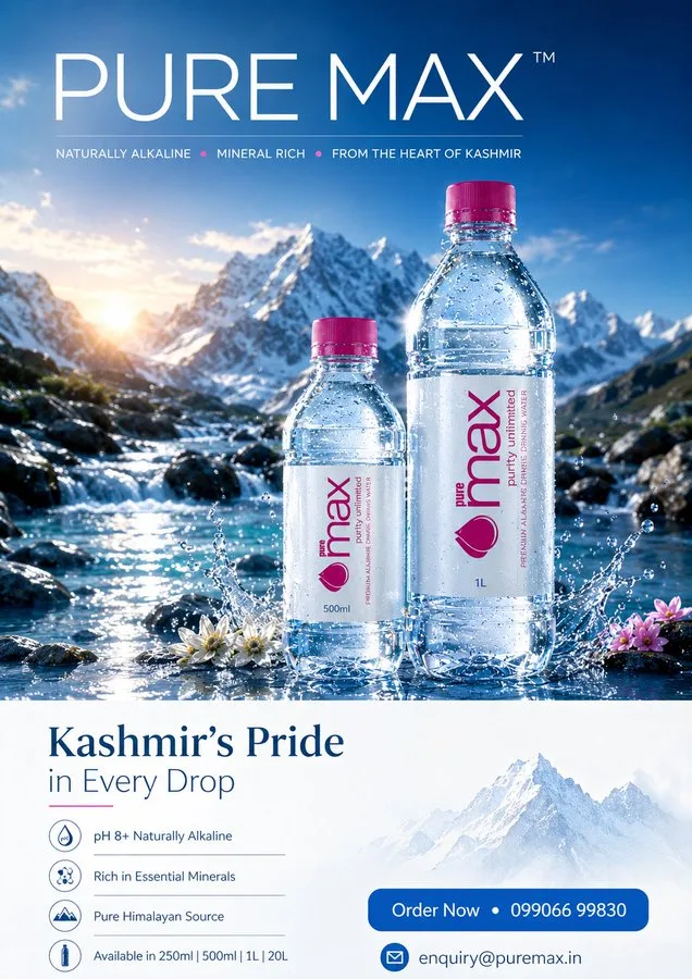 โปสเตอร์น้ำแร่ PURE MAX จากแคชเมียร์สุดหรูหรา 1